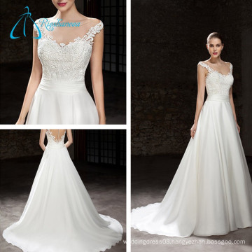 A-Line Lace Appliques Pleat Sashes Sexy Wedding Dress Plus Size